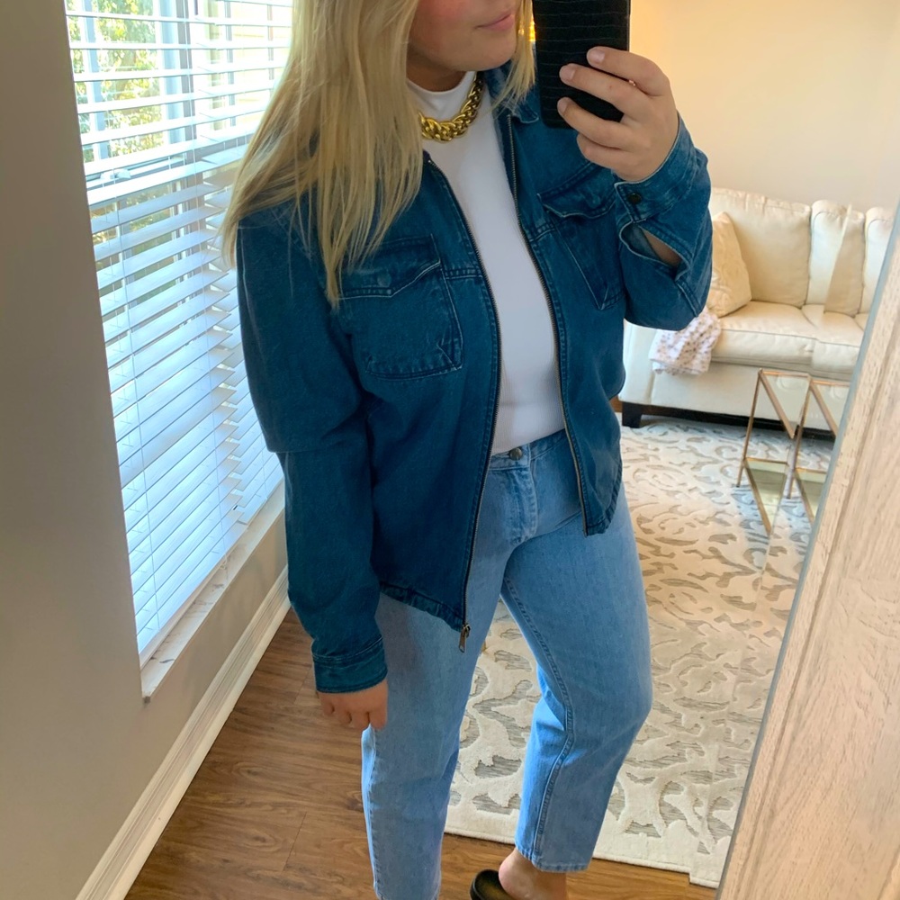 Zipper Denim Jacket